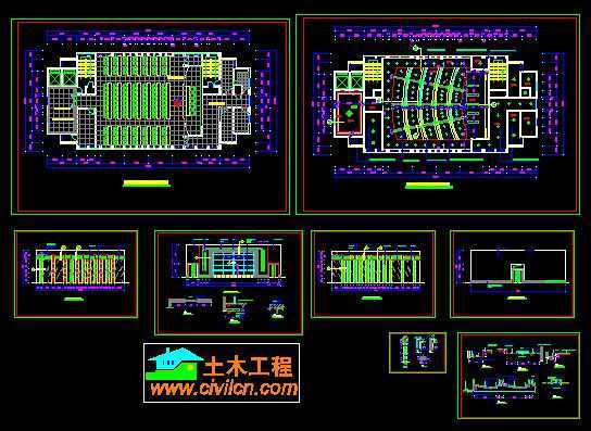 多功能厅装修施工图免费下载 - 建筑装修图 - 土木工程网